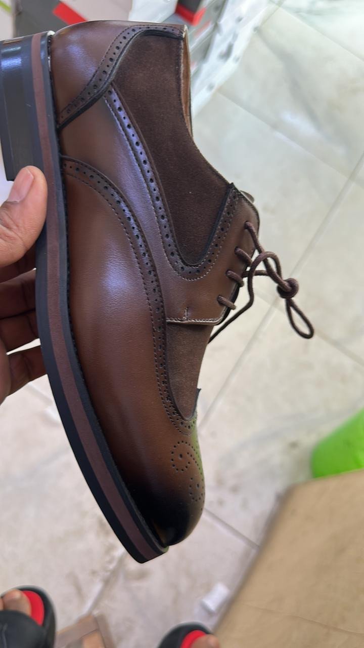 Sapato cor castanha estilo sola borracha-#scsb06#