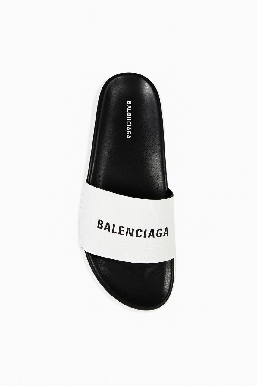 Chinelas da balenciaga Branca e Preta CBBP-014