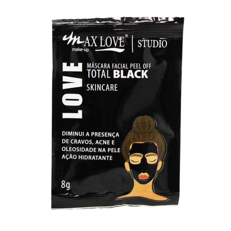 Máscara Facial Peel Off Total Black Max Love