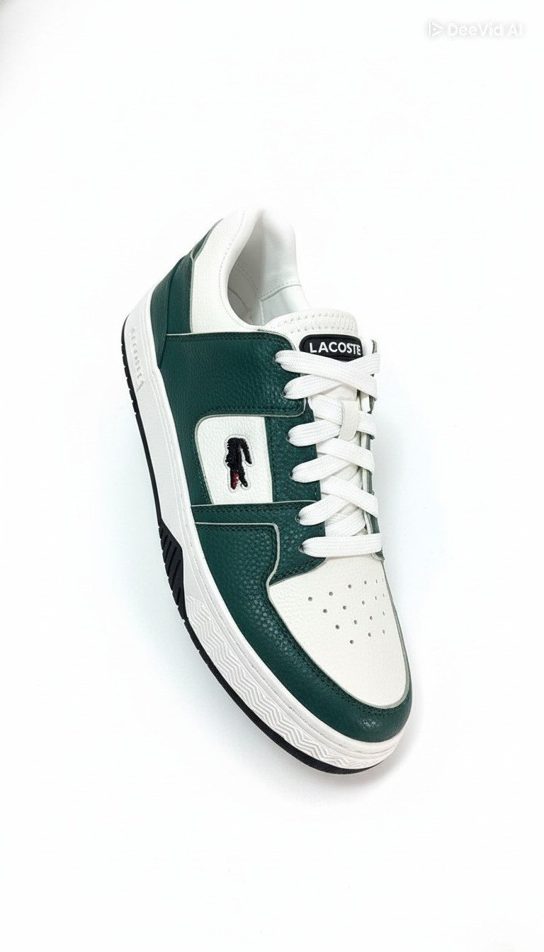 Ténis Lacoste verde branco TLVB-009