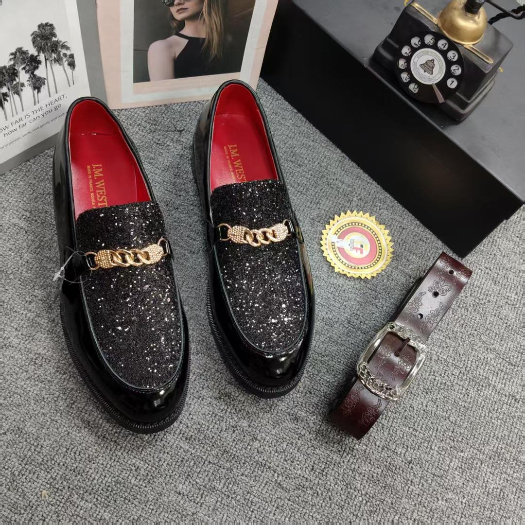 Sapato Casual Preto Com Brilho SCPB-014